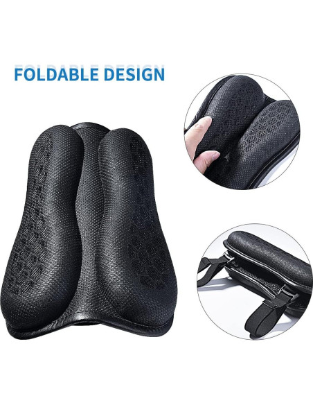 Cojín de Asiento de Motocicleta ELCYCO Plegable Gel 3D Transpirable