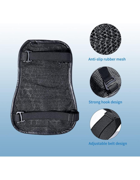 Cojín de Asiento de Motocicleta ELCYCO Plegable Gel 3D Transpirable