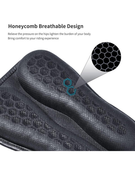 Cojín de Asiento de Motocicleta ELCYCO Plegable Gel 3D Transpirable