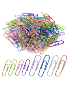 Clips de Papel Jumbo y Mediano SOTMALTK 200Pcs Colores Variados