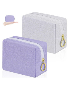 Bolsa de Maquillaje Mini PU Brillante Deseo 9.9x5.1 cm