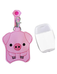 Porta Gel Antibacterial Cerdo Llavero Vinilo 9 cm