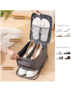 Bolsa de Zapatos Impermeable AD1999 35.1x25.9x21 cm Gris 2