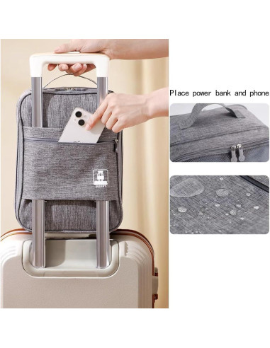 Bolsa de Zapatos Impermeable AD1999 35.1x25.9x21 cm Gris