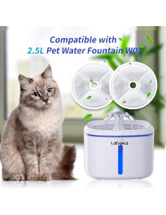 Filtros de agua para gatos LABEKA - 8 filtros + 8 esponjas 2