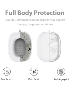 Funda de Silicona TUNYINSH 3 en 1 para AirPods Max - Blanco 2