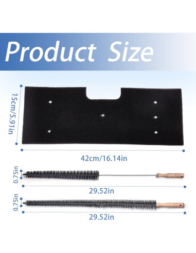 Filtro de Pelusa Luxzio WH01X35719 + Cepillos de Ventilación