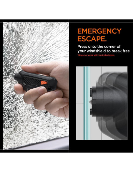 Herramienta de Escape Spigen Life Car - Martillo y Cortador Negro