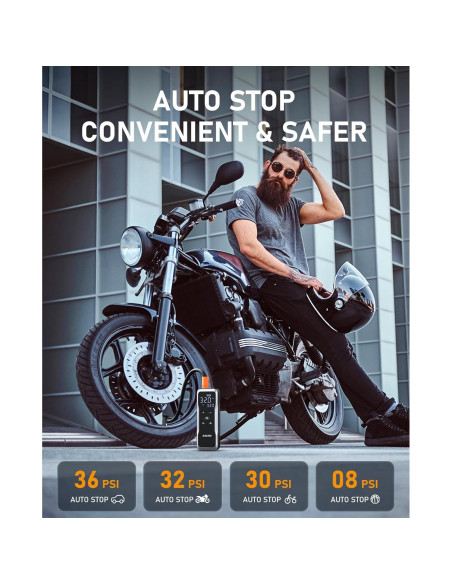 Compresor de Aire Portátil JUSUOX 150PSI Batería 12V DC