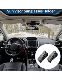 Soporte para Gafas de Sol Hihaha para Visera de Coche Blanco - 2 Pcs 2