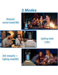 Zapper Solar PALONE para Insectos 4500V 4 en 1 Camping 2
