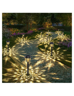 Luces de Camino Solares Lomotech - Paquete de 8 Luces LED Impermeables