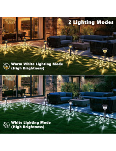 Luces de Camino Solares Lomotech - Paquete de 8 Luces LED Impermeables 2