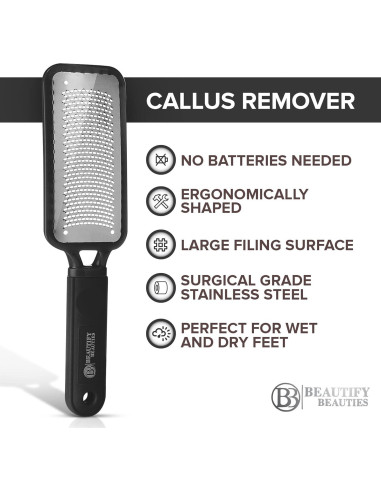 Raspador de Pies Beautify Beauties BBfootfile Negro - Exfoliante