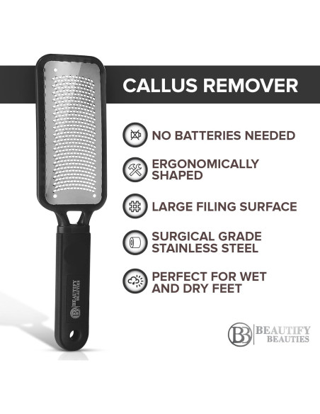 Raspador de Pies Beautify Beauties BBfootfile Negro - Exfoliante Raspador de Pies Beautify Beauties BBfootfile Negro - Exfoliante