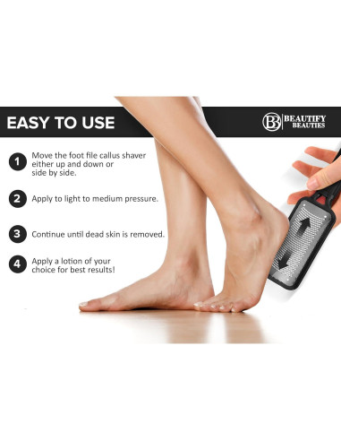 Raspador de Pies Beautify Beauties BBfootfile Negro - Exfoliante