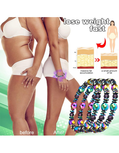 Pulsera Magnética de Drenaje Linfático AGSIXZLAN Ajustable