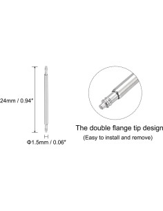 Pines de Resorte para Reloj uxcell 24mm Acero Inoxidable 8 PCS 2