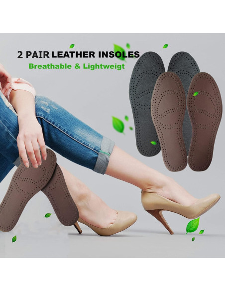 Plantillas de Cuero Bellcon para Hombres 9 M US - 2 Pares