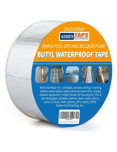 Cinta Butílica ADHES Impermeable 50mm x 5m para Reparación