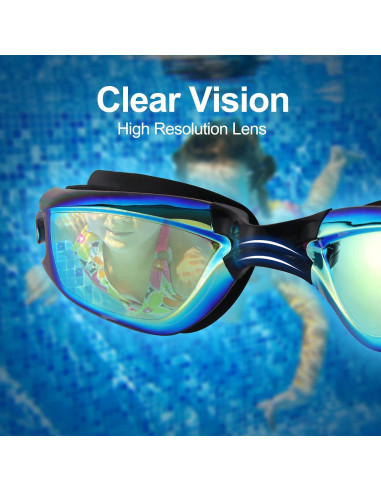 Gafas de natación para niños Kimasha, 2 paquetes, anti-niebla