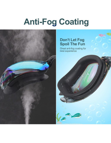 Gafas de natación para niños Kimasha, 2 paquetes, anti-niebla