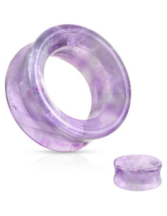 Tapones de oído de amatista púrpura SoScene 12MM 2