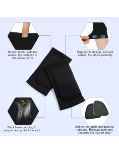 Protectores de Codo Sorcristy para Niños - Compresión Transpirable 2