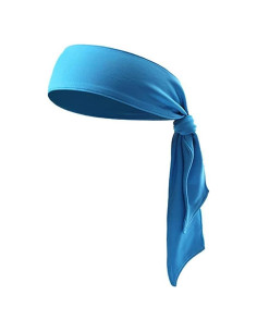 Cinta para la cabeza Y8HM de seda azul, secado rápido, unisex