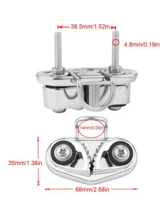 Cleat de Barco Aramox Acero Inoxidable 316 para Cuerda 10mm 2