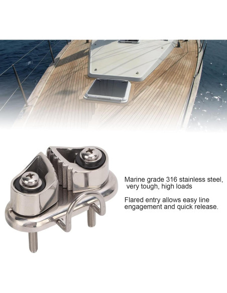 Cleat de Barco Aramox Acero Inoxidable 316 para Cuerda 10mm