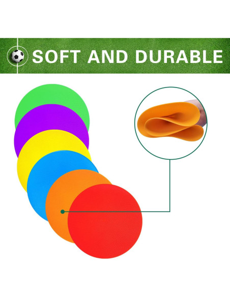 Marcadores de Agilidad PIKZH 9" Antideslizantes 12 Pcs