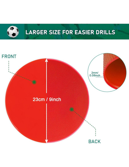 Marcadores de Piso de Goma TuXHui 9" 24 Pcs Antideslizantes