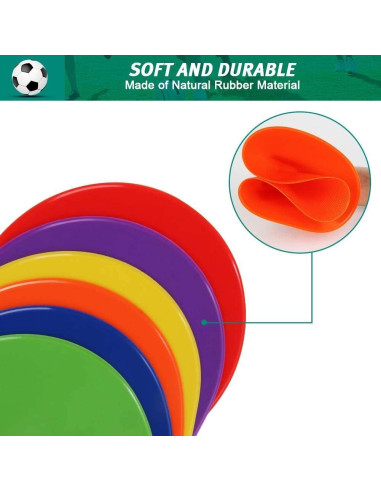 Marcadores de Piso de Goma TuXHui 9" 24 Pcs Antideslizantes