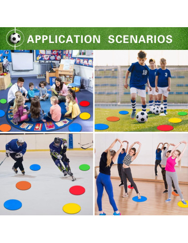 Marcadores de Agilidad PIKZH 9" Antideslizantes 12 Pcs