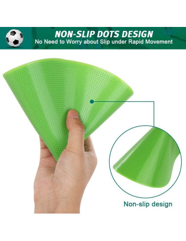 Marcadores de Piso de Goma TuXHui 9" 24 Pcs Antideslizantes