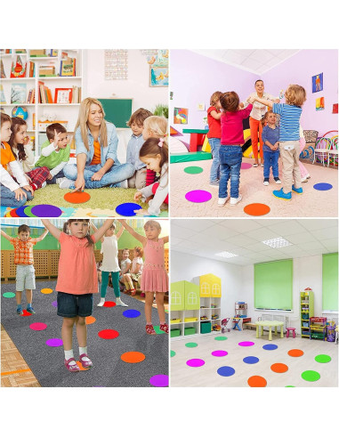 Marcadores de Piso de Goma TuXHui 9" 24 Pcs Antideslizantes