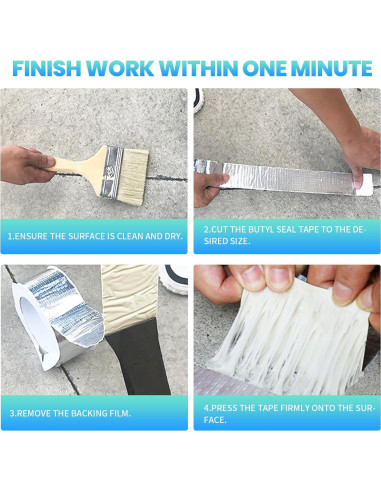 Cinta Butílica ADHES Impermeable 50mm x 5m para Reparación