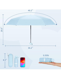Paraguas Compacto Portátil Yoobure Mini 102 cm UV y Lluvia 2