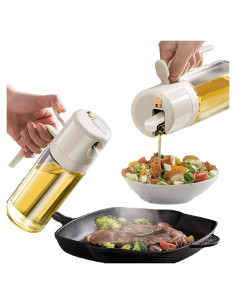 Pulverizador de Aceite Hcirjhie 550ml Botella Spray Cocina