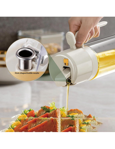 Pulverizador de Aceite Hcirjhie 550ml Botella Spray Cocina