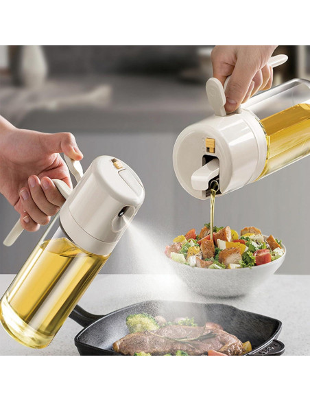 Pulverizador de Aceite Hcirjhie 550ml Botella Spray Cocina