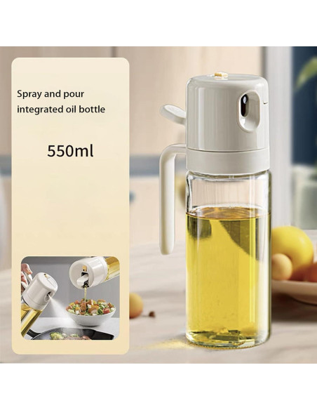 Pulverizador de Aceite Hcirjhie 550ml Botella Spray Cocina