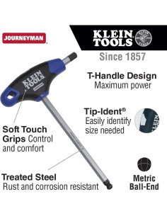 Juego de Llaves Hexagonales Klein Tools JTH68MB 8 Piezas 15 cm 2