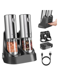 Juego de Molinillos Eléctricos de Sal y Pimienta Tomentific