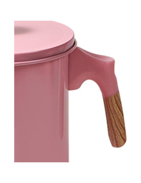 Olla Coladora de Aceite Cyrank Rosa 13.5x17cm Acero Inoxidable Olla Coladora de Aceite Cyrank Rosa 13.5x17cm Acero Inoxidable