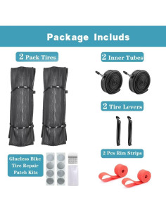 Neumáticos de Bicicleta de Carretera SIMEIQI 700x28C con Kit 2