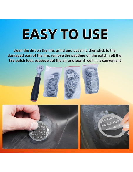 Kit de Parche para Neumáticos BOZHENYULEI 91 Piezas