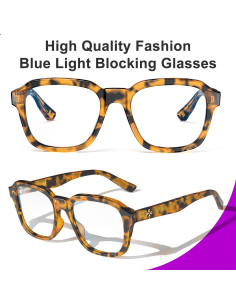 Gafas de Bloqueo de Luz Azul VISOONE Bennett Unisex Grande 2