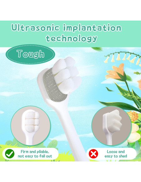 Cepillo de dientes para niños ZMRZ verde, cerdas extra suaves